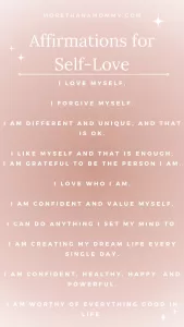 Positive affirmations for self love